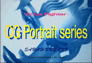 Virtua Fighter CG Portrait Series Vol.1 Sarah Bryant screenshot 3 for Sega Saturn